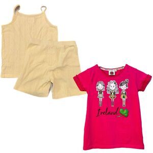 Lot of 3 Items Two T-Shirts One Pair of Shorts Girls Size 12.